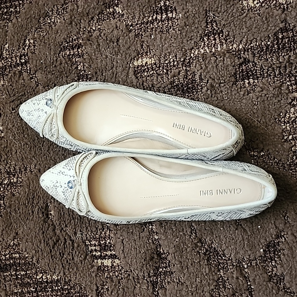 Snake print flats